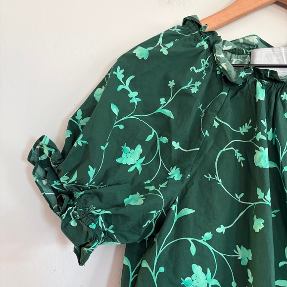 Hill House The Katherine Nap Dress Green Botanical - Picture 3 of 7